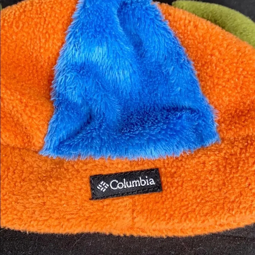 Columbia Sportswear Infant 0/S Orange Fleece Ogre‎ Face Hat with Horns